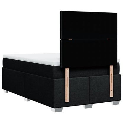Boxspring met matras stof zwart 120x190 cm