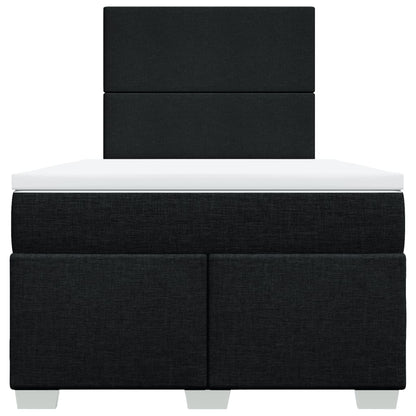 Boxspring met matras stof zwart 120x190 cm