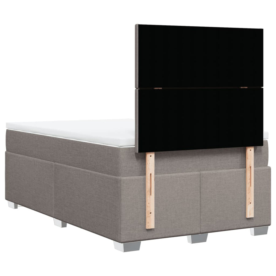 Boxspring met matras stof taupe 120x190 cm