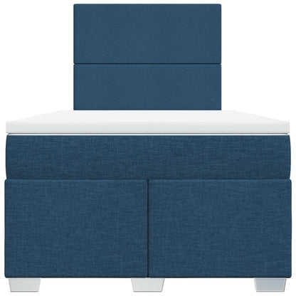Boxspring Met Matras Stof 120 x 190 cm Blauw
