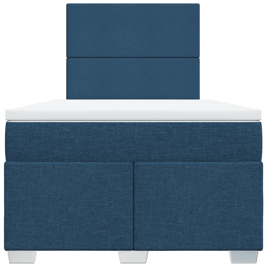 Boxspring Met Matras Stof 120 x 190 cm Blauw