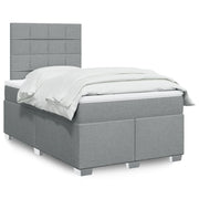 Boxspring 120x190 cm lichtgrijs pocketveringmatras