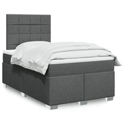 Boxspring 120x190 cm donkergrijs met pocketveringmatras