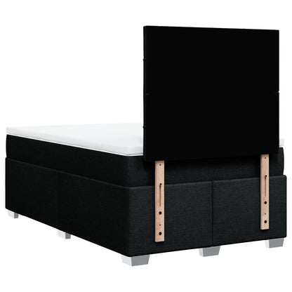 Boxspring met matras stof zwart 120x190 cm