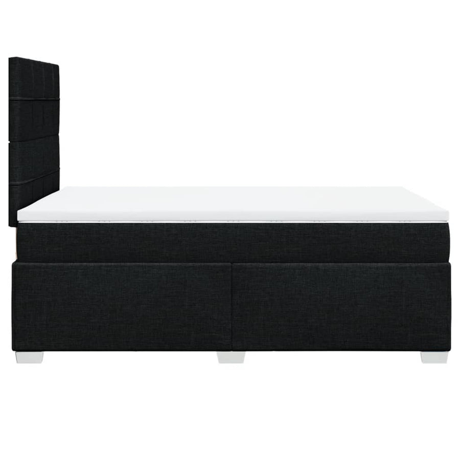 Boxspring met matras stof zwart 120x190 cm