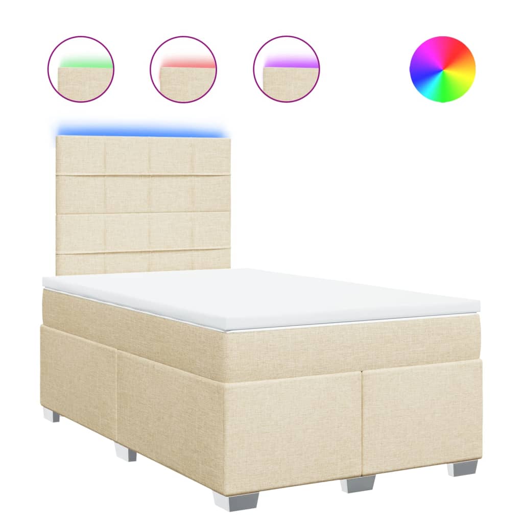 Boxspring Met Matras Stof Kleurig 120 x 190 cm