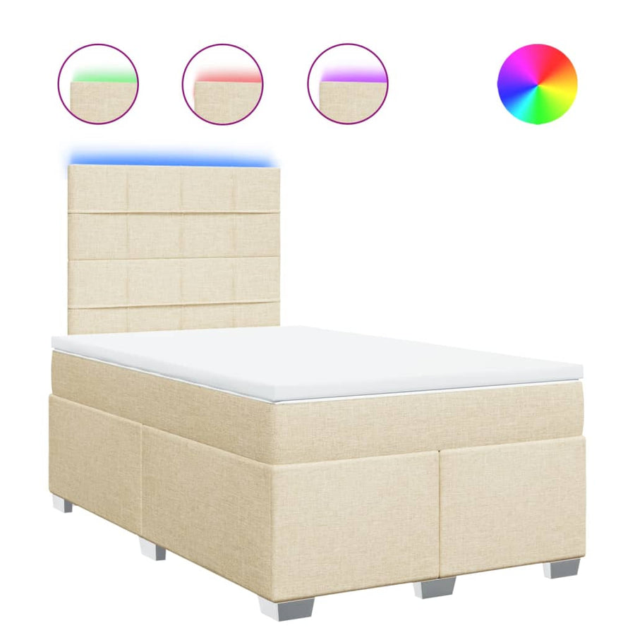 Boxspring Met Matras Stof Kleurig 120 x 190 cm