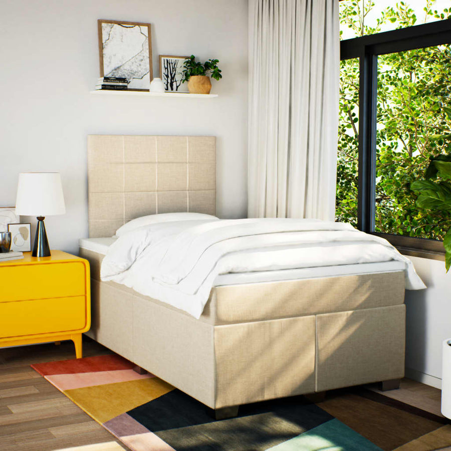 Boxspring Met Matras Stof Kleurig 120 x 190 cm