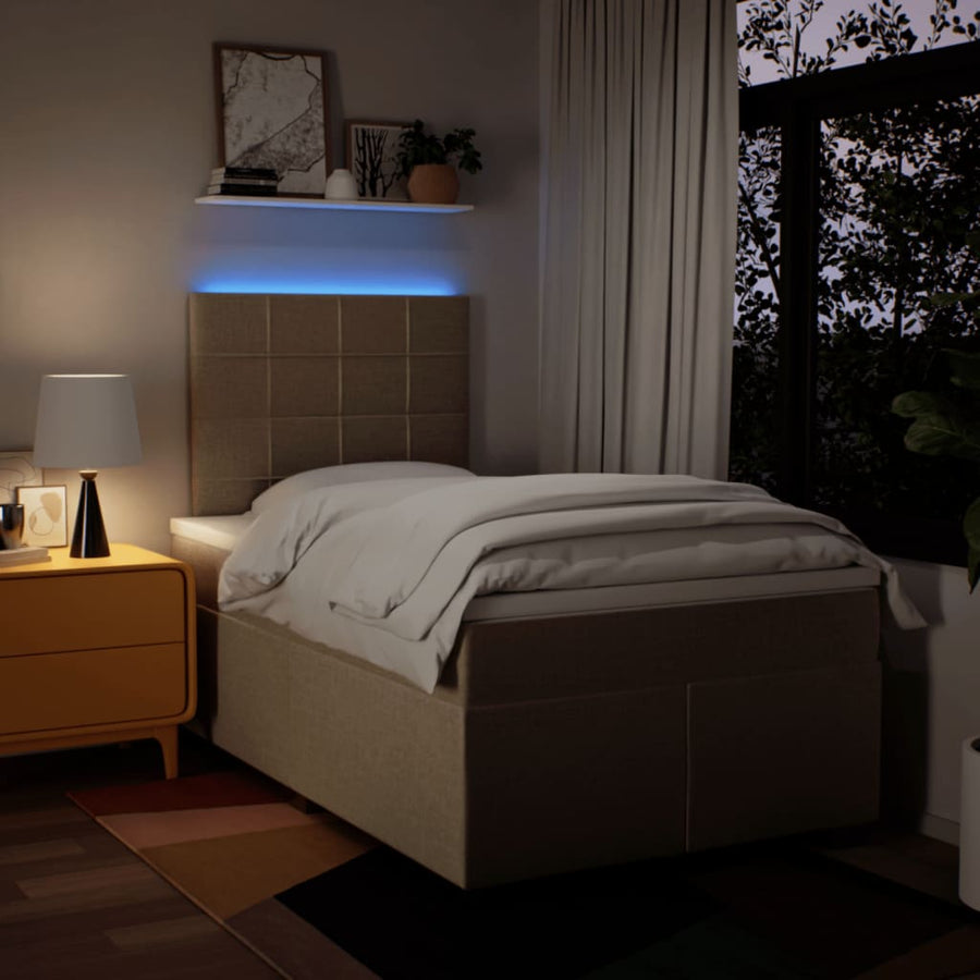Boxspring Met Matras Stof Kleurig 120 x 190 cm