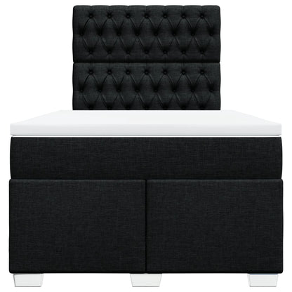 Boxspring met matras stof zwart 120x190 cm