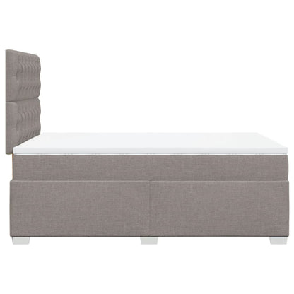 Boxspring met matras stof taupe 120x190 cm