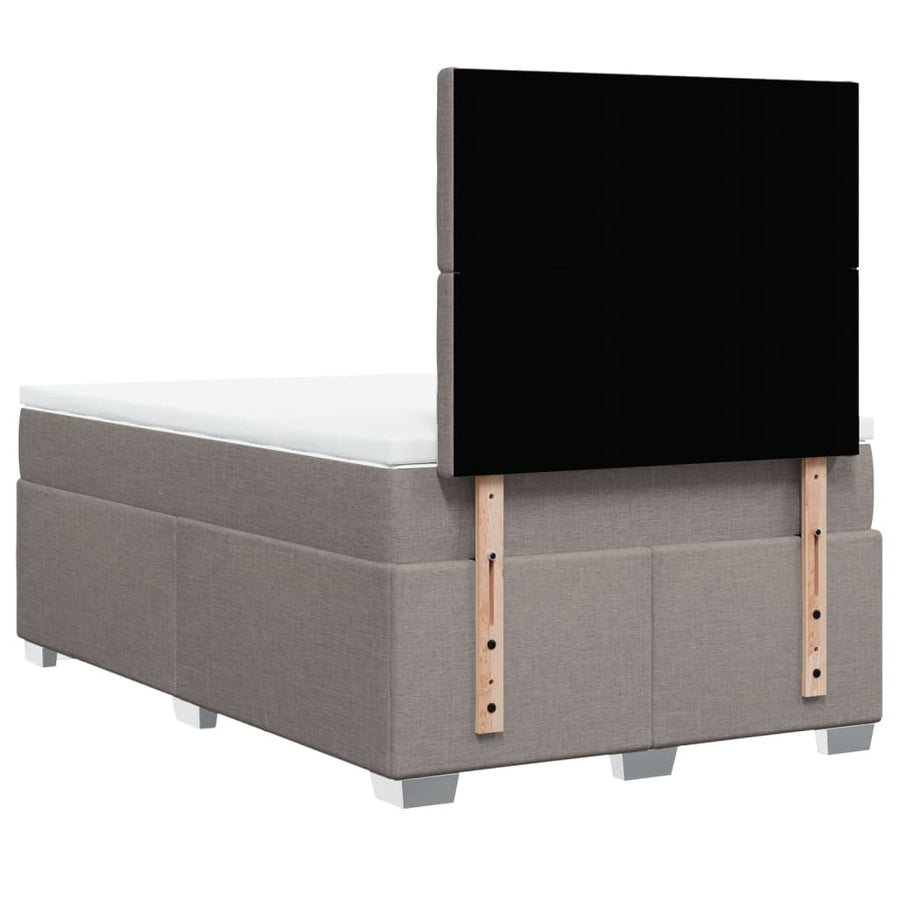 Boxspring met matras stof taupe 120x190 cm