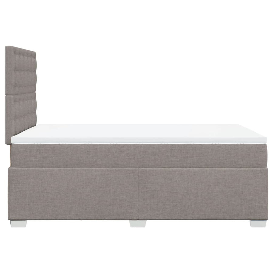 Boxspring met matras stof taupe 120x190 cm