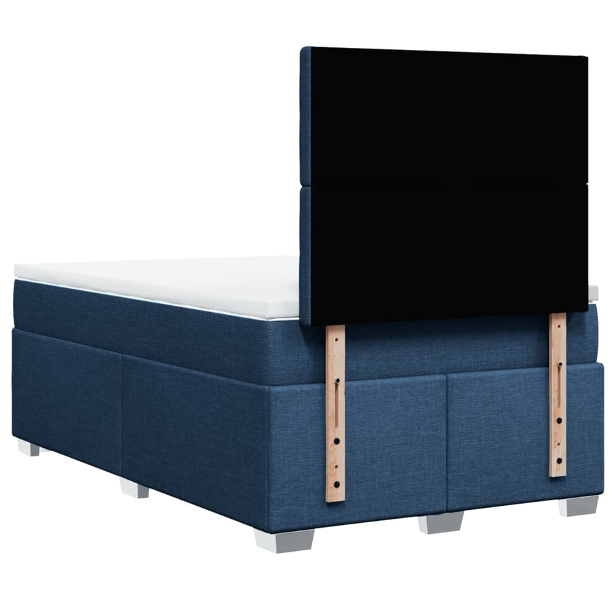 Boxspring Met Matras Stof 120 x 190 cm Blauw