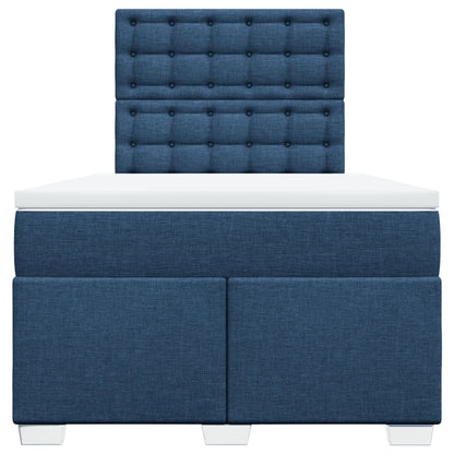 Boxspring Met Matras Stof 120 x 190 cm Blauw