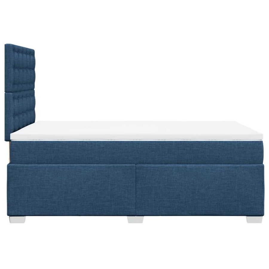 Boxspring Met Matras Stof 120 x 190 cm Blauw