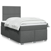 Boxspring met matras 120x200 cm donkergrijs