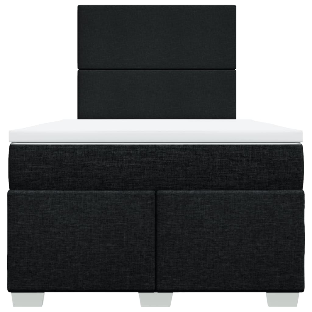 Boxspring met matras stof zwart 120x200 cm