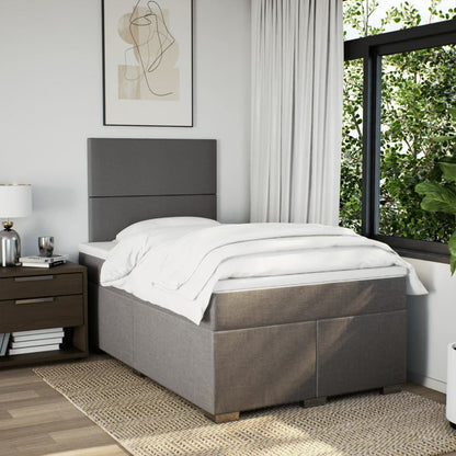 Boxspring met matras stof taupe 120x200 cm