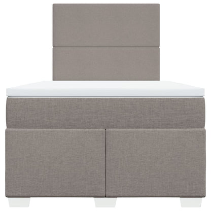 Boxspring met matras stof taupe 120x200 cm