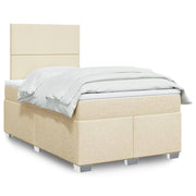 Boxspring met matras 120x200 cm crèmekleurig