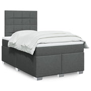 Boxspring met matras 120x200 cm donkergrijs