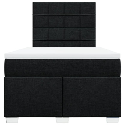 Boxspring met matras stof zwart 120x200 cm