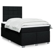 Boxspring met matras zwart 120x200 cm