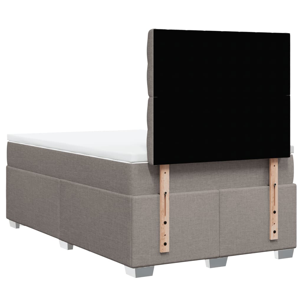 Boxspring met matras stof taupe 120x200 cm