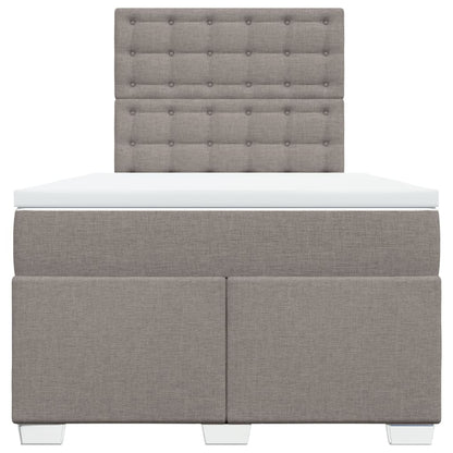 Boxspring met matras stof taupe 120x200 cm