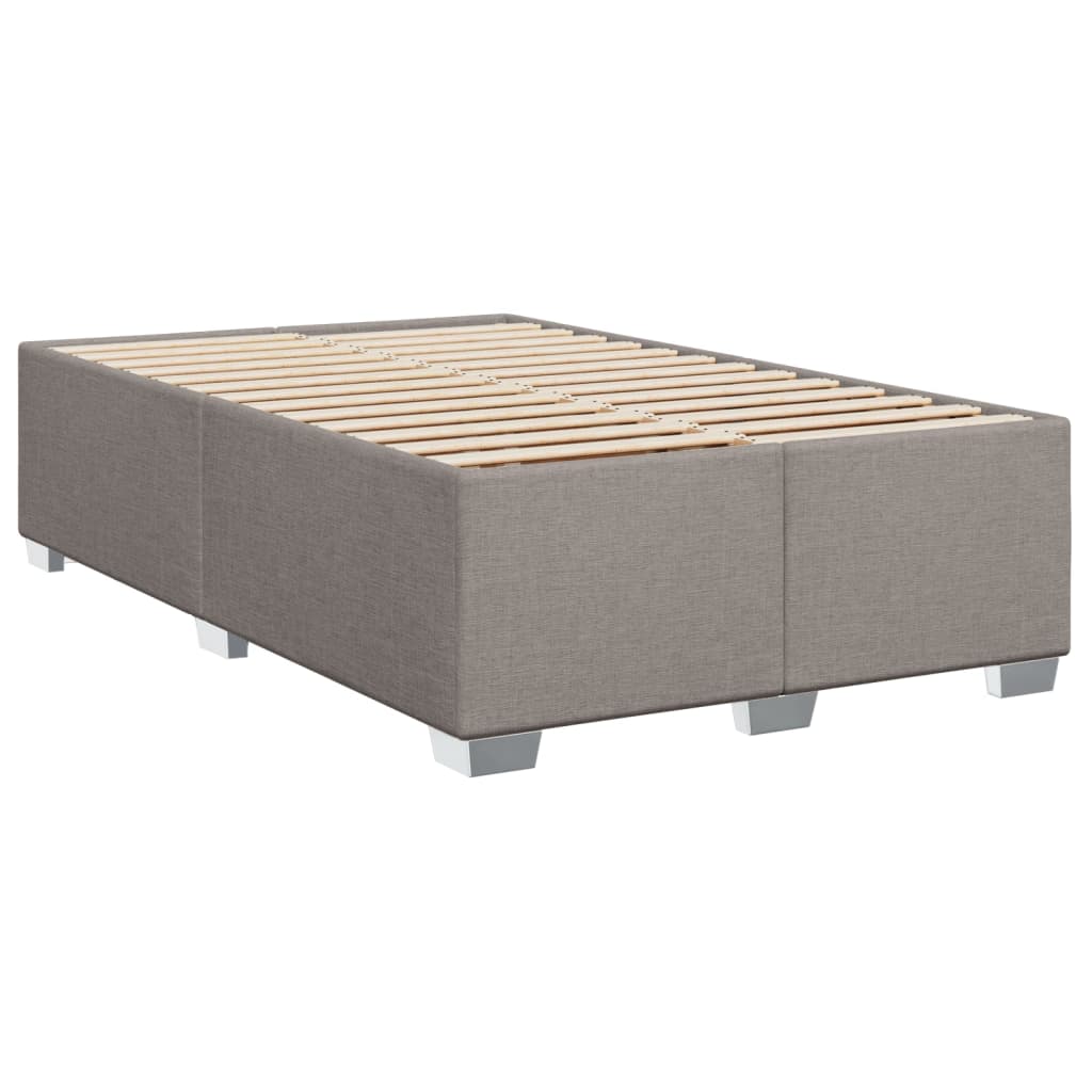 Boxspring met matras stof taupe 120x200 cm