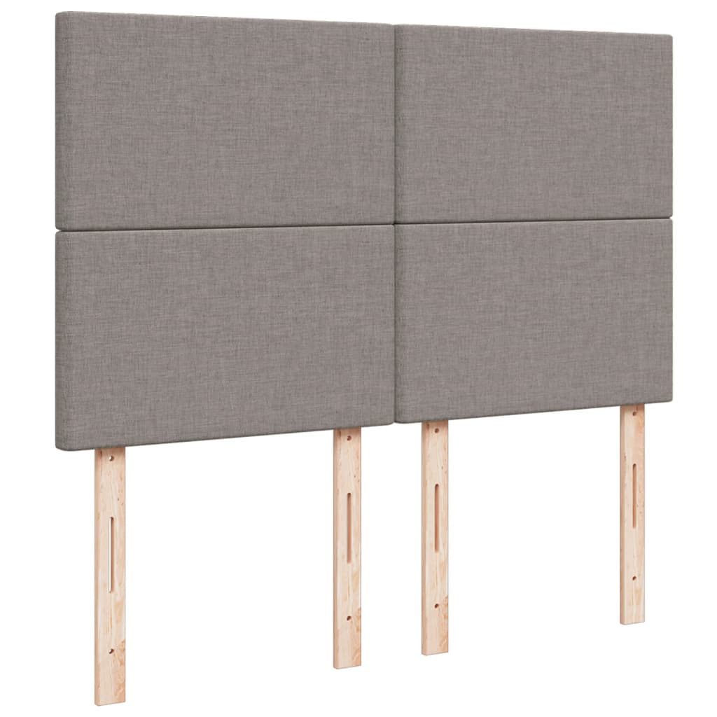 Boxspring met matras stof taupe 140x190 cm