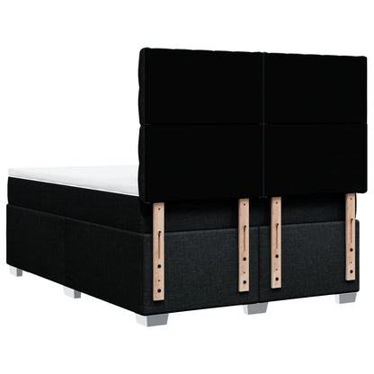 Boxspring met matras stof zwart 140x190 cm