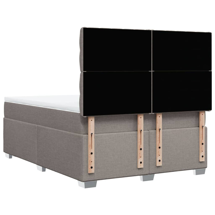 Boxspring met matras stof taupe 140x190 cm