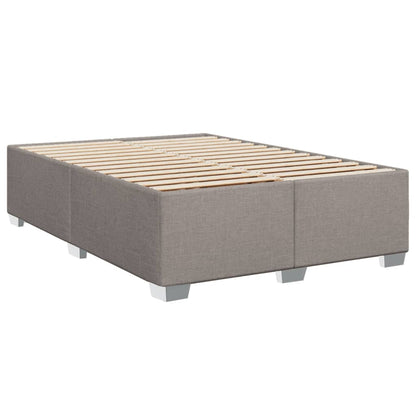 Boxspring met matras stof taupe 140x190 cm