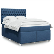 Boxspring met matras 140x200 cm blauw