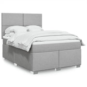 Boxspring met matras 160x200 cm lichtgrijs