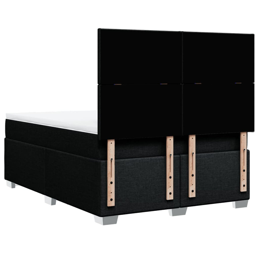 Boxspring met matras stof zwart 160x200 cm
