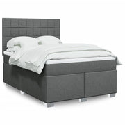 Boxspring 160x200 cm donkergrijs met matras