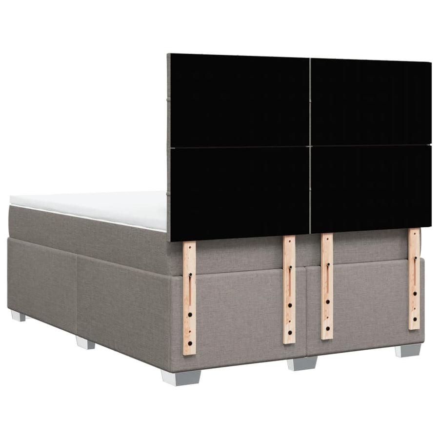 Boxspring met matras stof taupe 160x200 cm
