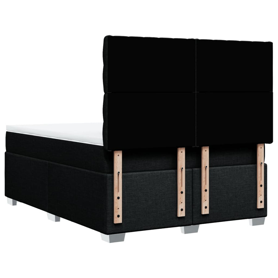 Boxspring met matras stof zwart 160x200 cm