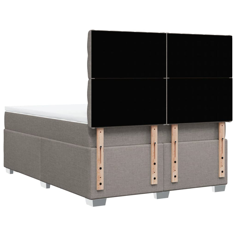 Boxspring met matras stof taupe 160x200 cm