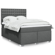 Boxspring met matras 160x200 cm donkergrijs