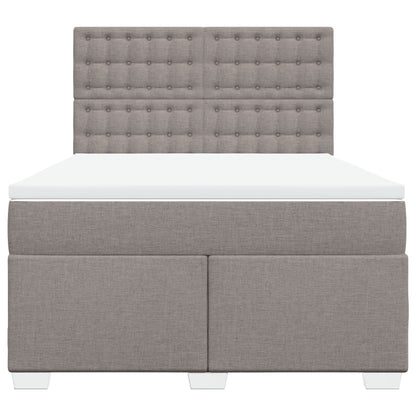 Boxspring met matras stof taupe 160x200 cm