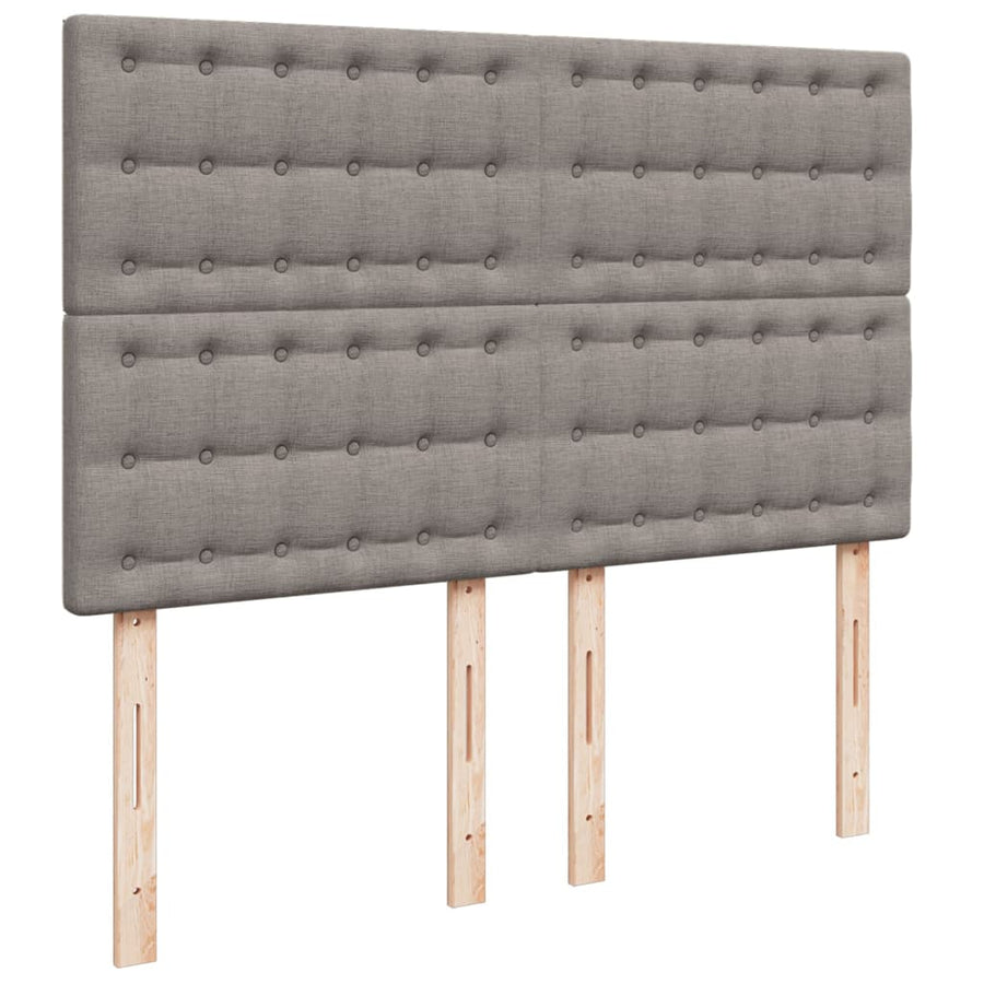 Boxspring met matras stof taupe 160x200 cm