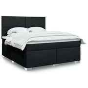 Boxspring met matras zwart 180x200 cm