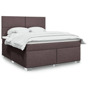 Boxspring met matras donkerbruin 180x200 cm