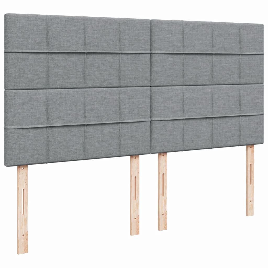 Boxspring met matras stof lichtgrijs 180x200 cm