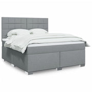 Boxspring 180x200 cm lichtgrijs met pocketveringmatras