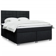 Boxspring met matras 180x200 cm zwart